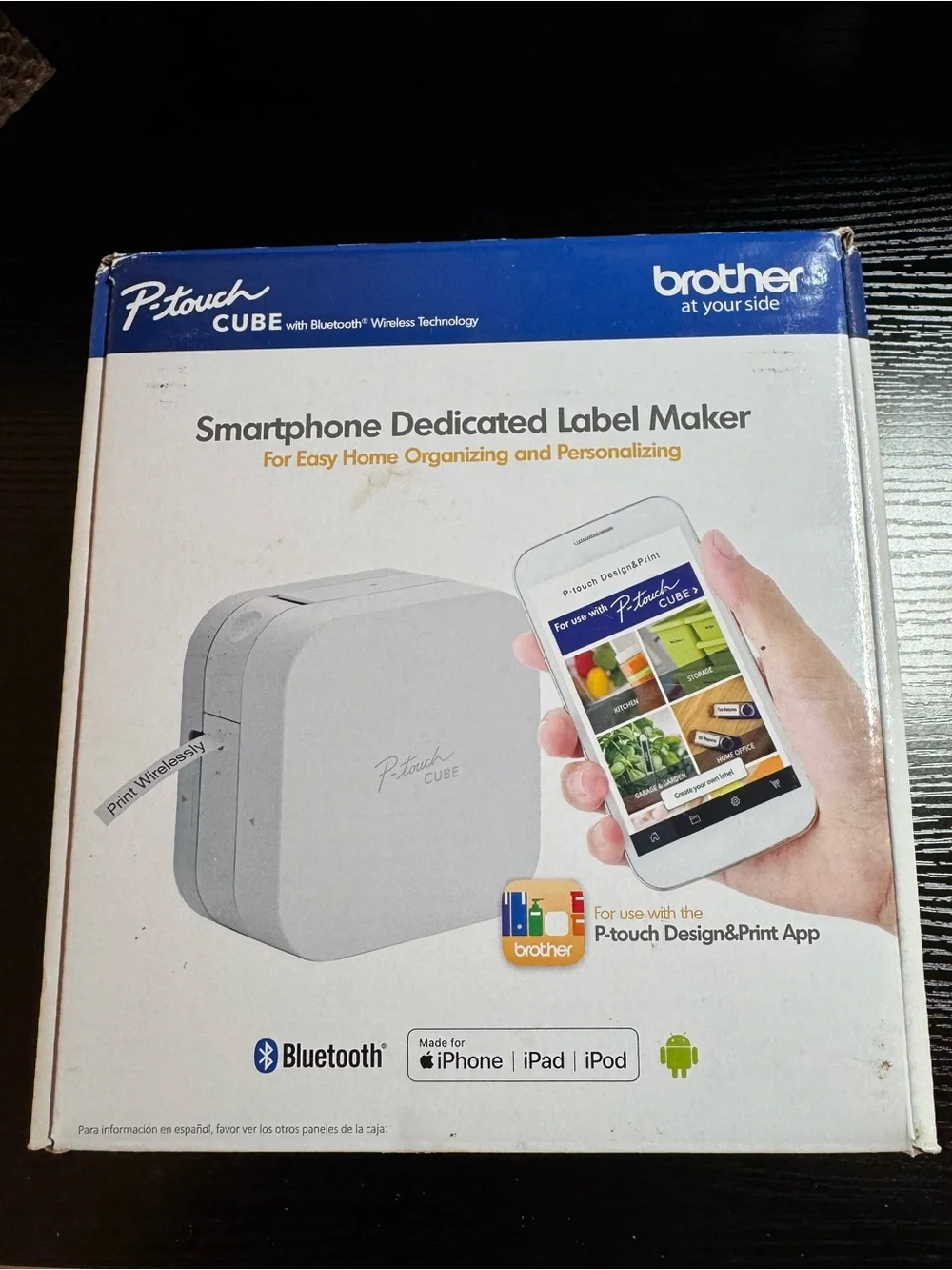 Brother Smartphone Dedicated Label Maker Box - Blue, White